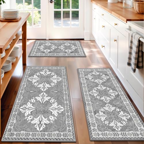 Kitchen Rugs Set of 3, Non Slip Washable Floor Mats by Unknown