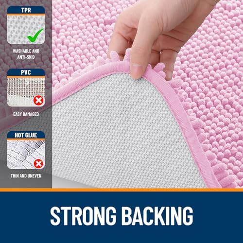 OLANLY Large Bathroom Rugs 40x32, Extra Soft Absorbent Chenille Bath Rugs - Image 6