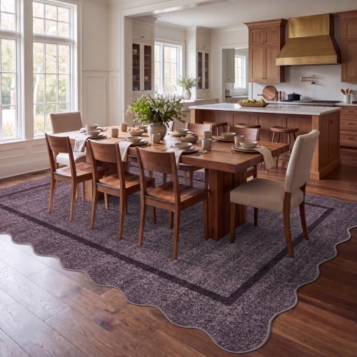 GarveeHome Scalloped Washable Area Rugs 8x10 Rugs - Image 2