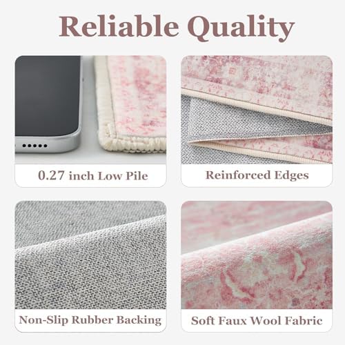 Small Pink Rug 2x3, Aesthetic Area Rug - Image 5