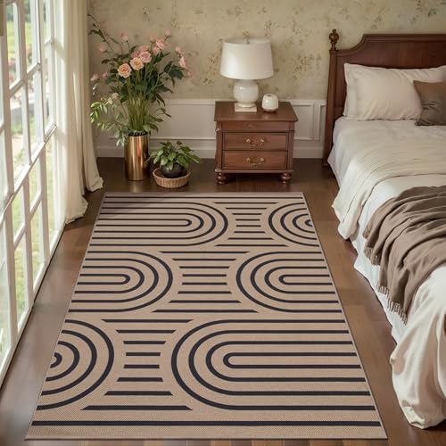 Tangsoo Easy Jute 3x5 Outdoor Patio Rug, Washable Non-Slip Indoor Door Mat - Image 2