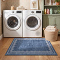 Garvee Small Area Rugs 2x3 Blue Washable Entryway Scalloped Throw Carpet by Garvee