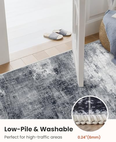 Amada Washable 10'x14' Abstract Area Rug - Image 5