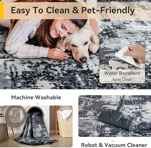 RELEANY Washable 6'x9' Abstract Area Rug - Image 4