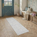 HUGEAR 2x5 Blue Neutral Runner Rugs Washable Rug Carpet by HUGEAR