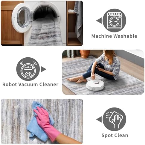 6x9 Area Rug for Living Room: Non-Slip Washable Rugs for Dining Room Bedroom - Image 4