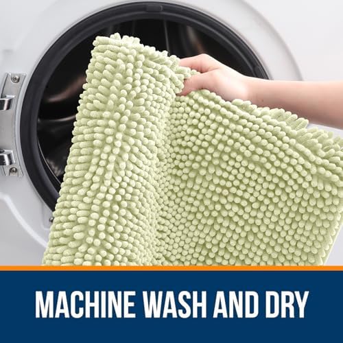 OLANLY Large Bathroom Rugs 59x35, Extra Soft Absorbent Chenille Bath Rugs - Image 5