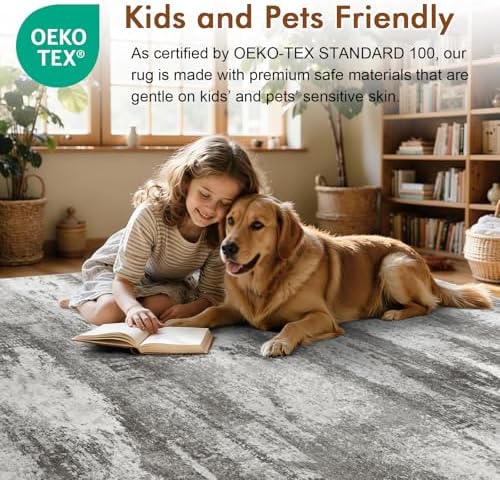 4x6 Ft Abstract Washable Area Rugs - Image 5