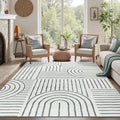 DCX Abstract Washable 6x9 Rug, Non Slip Low Pile Rug by DCXWashableRug