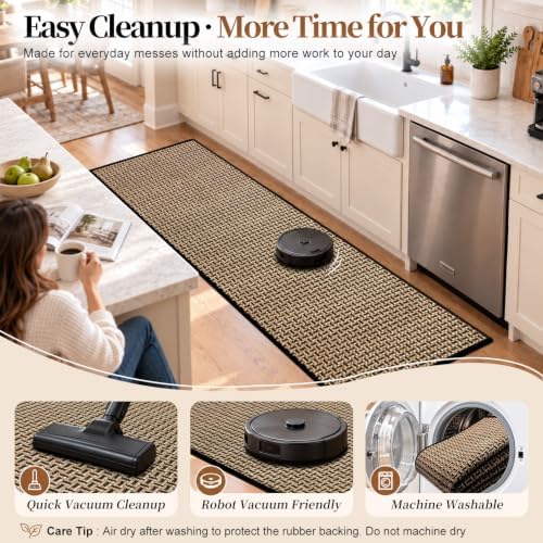 eqivei Kitchen Runner Rug, Non-Slip Washable Kitchen Mat - Image 5