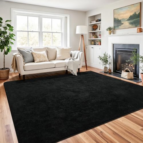 Chicrug Black 7x10 Minimalist Washable Area Rugs - Image 5
