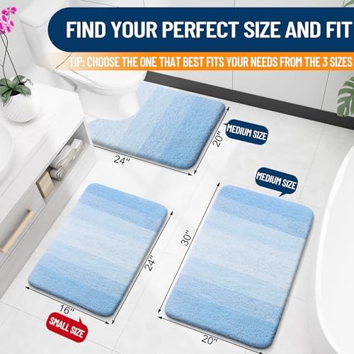 OLANLY Bathroom Runner Rug 59x24, Extra Soft Absorbent Microfiber Bath Rugs - Image 2