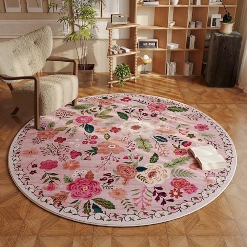 Rugcomf Round Area Rug 6ft Washable by Rugcomf