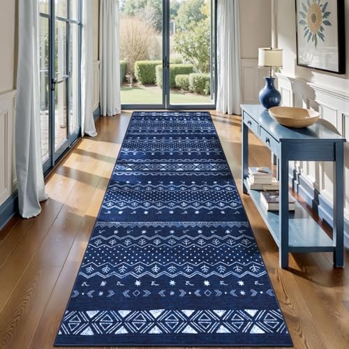 SERISSA 2x10 Washable Non-Slip Boho Runner Rug by SERISSAHomeDecorCollection
