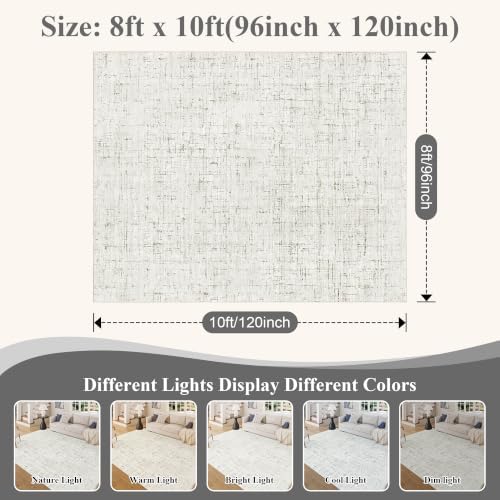 DUKINO 8x10 Washable Area Rugs, Abstract Rug - Image 2
