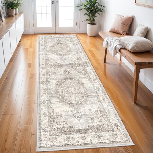 Washable Hallway Runner Rugs 3x8: Soft Ultra Thin Low Pile Carpet Machine - Image 2