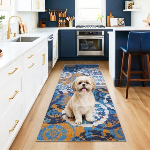 Washable 2x6 Runner Rugs for Hallway, Boho Runner Rug for Entryway by Quntue