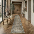 PureCozy Brown Runner Rug 2x12 Vintage Traditional Distressed by PureCozy