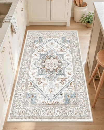 OLANLY 2x4 Washable Accent Rug Non Slip Carpet by OLANLY