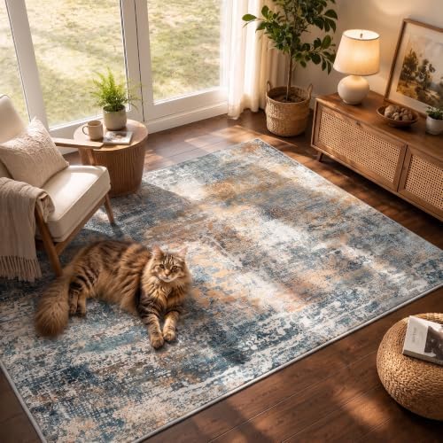 Small Washable Area Rug 3x5, Soft Non Slip Entryway Rug by ROOMISLAND