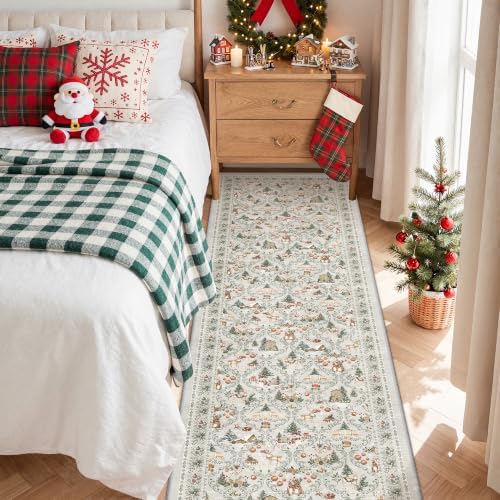 2x8 Christmas Runner Rug for Hallway, Washable Kitchen Rug - Image 4