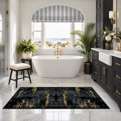 RELEANY Washable Runner 2'x6' Abstract Area Rug - Image 4