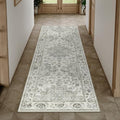 2x6 Green Neutral Runner Rug by WondRg