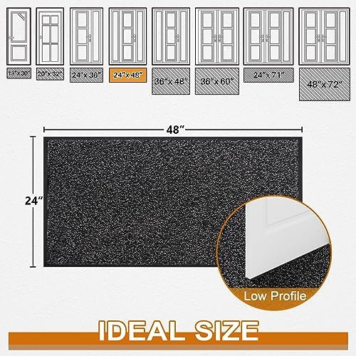 Mibao Super Absorbent Front Door Mat, Non-Slip Washable Indoor Doormats - Image 2