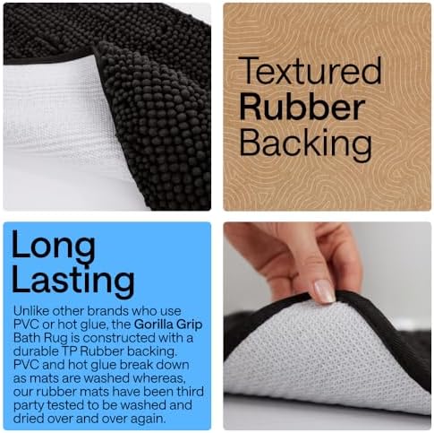 GORILLA GRIP Chenille Bath Rug Mat - Image 4