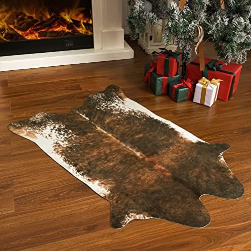 BENRON Small Faux Cowhide Rug, Cow Print Rug - Image 6
