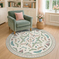 Insect Light Green 5ft Round Area Rug by HazoHaus