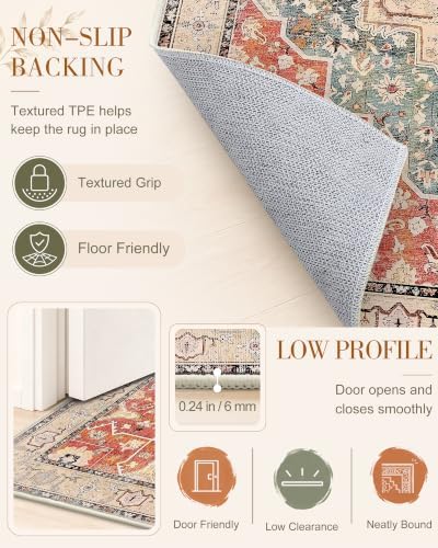 OLANLY 2x8 Washable Runner Rug, Soft Non Slip Carpet - Image 7