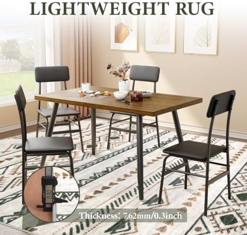 Area Rug for Living Room 9x12: Large Washable Boho Moroccan Rugs Geometric - Image 6