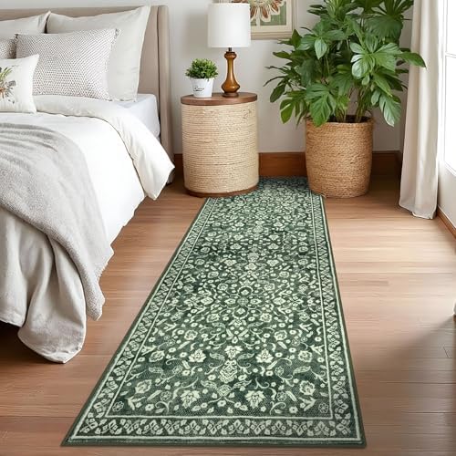 Washable Vintage 2.6x8 Runner Rug Non Slip Runners - Image 4