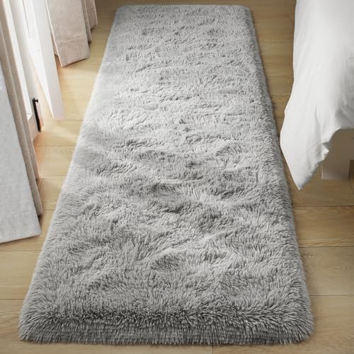 Tepook Grey Soft Runner Rugs for Bedroom 2x6 ft - Image 6