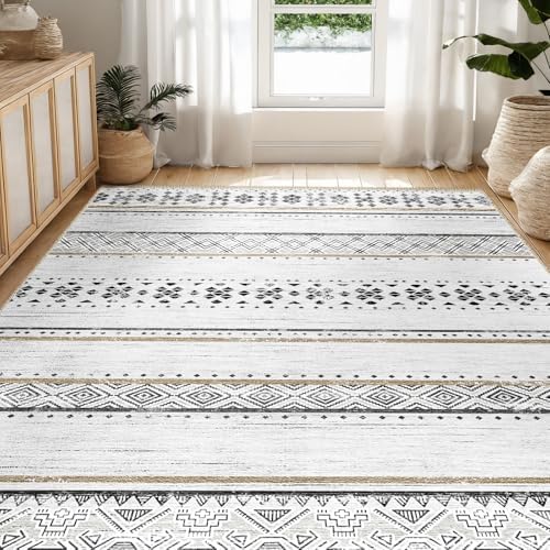 BESTSWEETIE 6x9 Area Rugs for Living Room Washable Moroccan Farmhouse Neutral by BESTSWEETIE