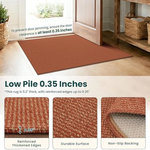 KOZYFLY Cotton Runners for Hallway 3x8, Wide Washable Runner Rug, Woven Non - Image 4
