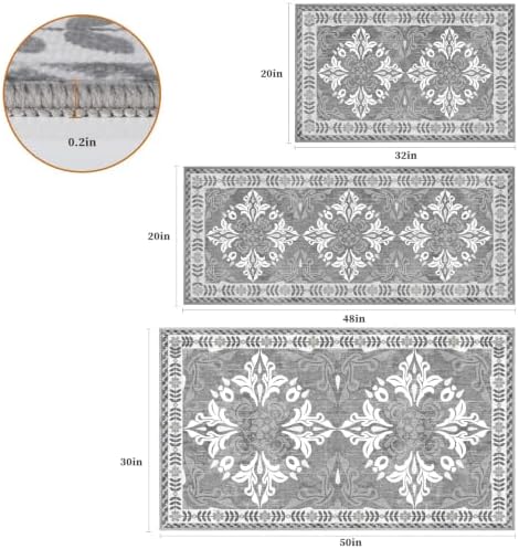 Kitchen Rugs Set of 3, Non Slip Washable Floor Mats - Image 2