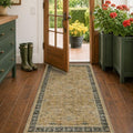 Hazo Haus Washable 3x6 Large Mudroom Area Rug, Bohemian Kitchen Floor Rug by HazoHaus