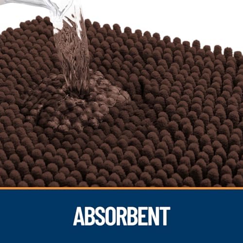 OLANLY Dog Door Mat for Muddy Paws 59x35, Super Absorbent Chenille Mud Mat - Image 3
