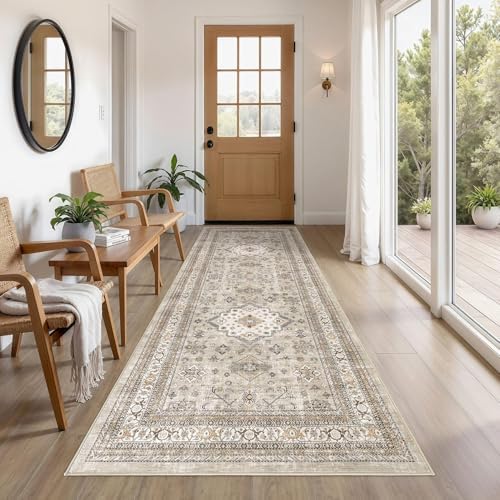 cotiled 3x8 Hallway Runner Rug for Entryway, Non-Slip Vintage by COTILED