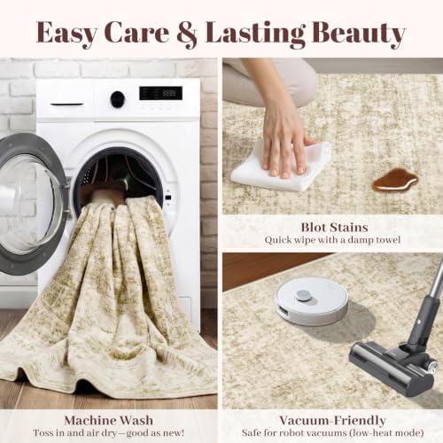 Homemate Washable Rug 4x6 Area Rugs - Image 5
