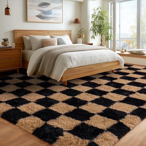 8x10ft Non-Slip Plush Rugs High Pile Shaggy Carpets Living Room Fuzzy Rug - Image 7