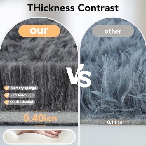 Fluffy 4x6 Area Rugs for Bedroom: Ultra Soft Fluffy Carpet - Image 3