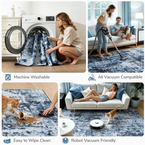 Lessymo Washable 7x10 Area Rugs - Image 3