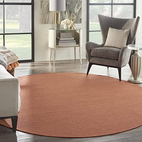 Nourison Home Positano Terracotta 8' x Round Area Rug by NourisonHome