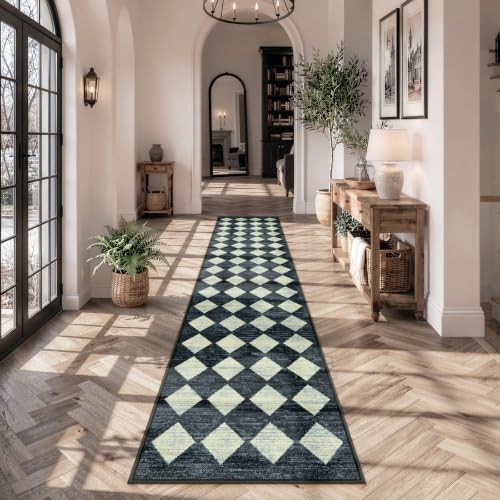 Lahome Zelie Checkered Washable Rug Runners - Image 3