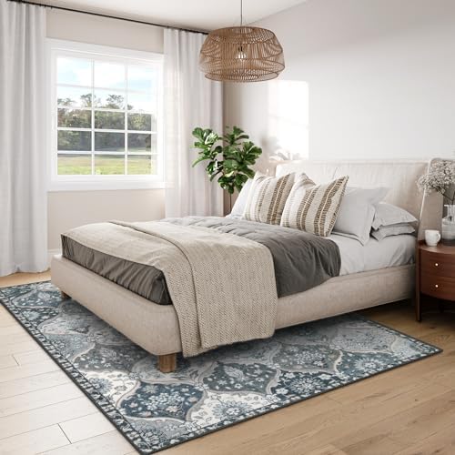 Lahome Moroccan Washable Living Room Rug, 5x8 Rugs - Image 4