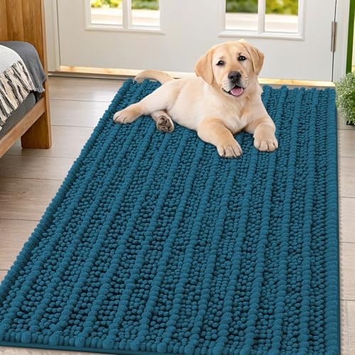 Smiry Dog Door Mat for Muddy Paws 47x32, Absorbs Moisture and Dirt Doormat by Smiry