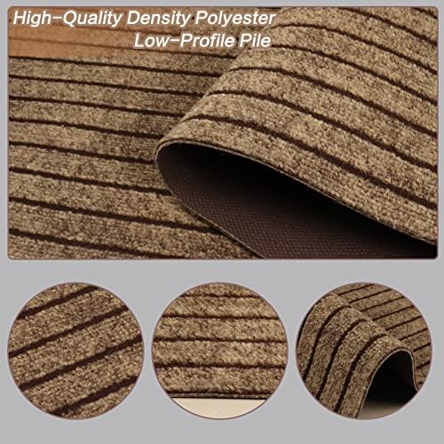 4' x 8' Runner Rugs with Rubber Backing, Indoor Outdoor Utility Carpet Runner - Image 2